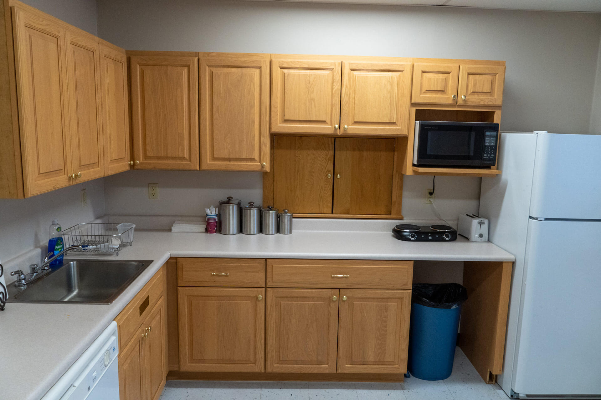 Kitchen with Pass-Thru Window to Classroom 1